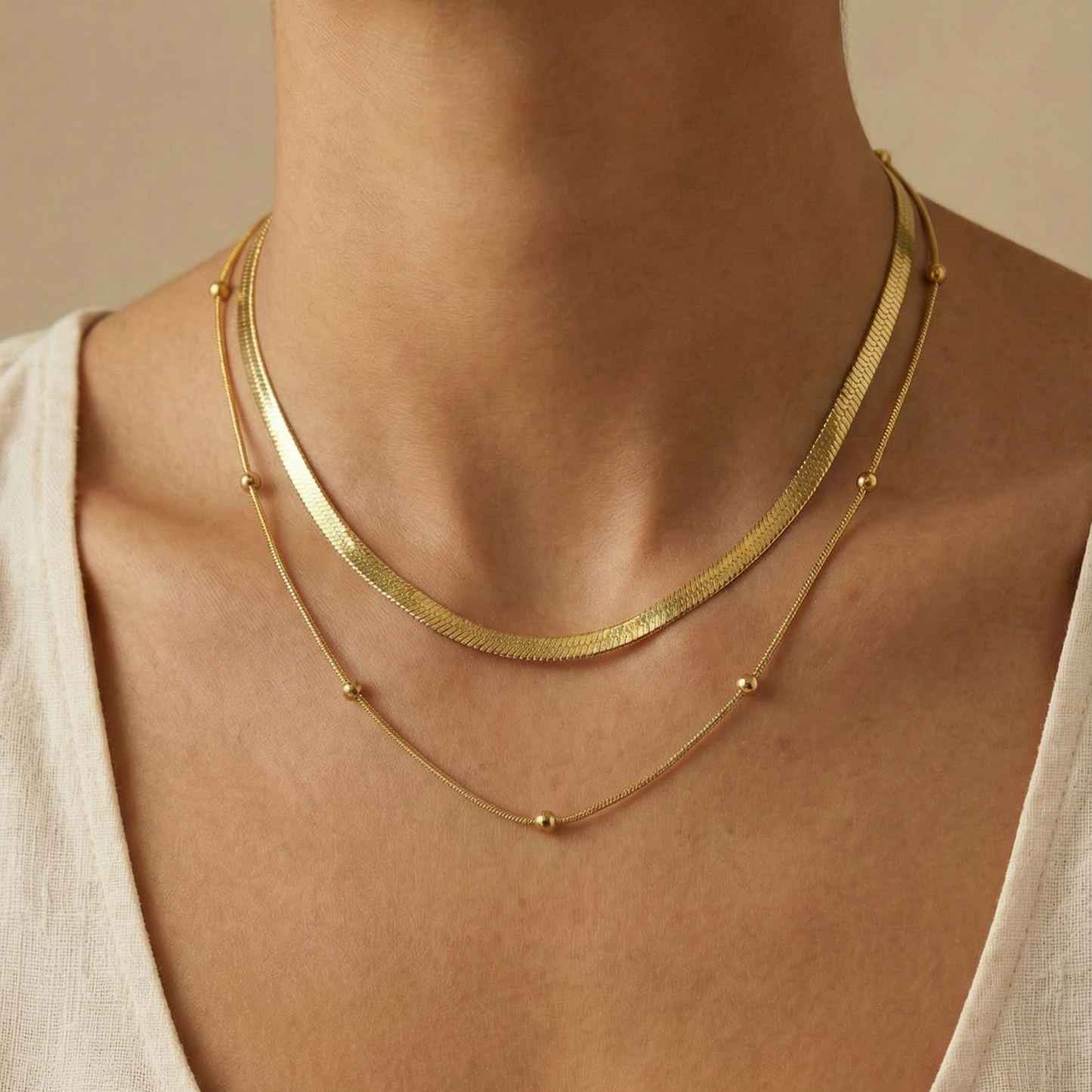 Golden Snake Chain - Tarnish Free / Hypoallergenic / Waterproof