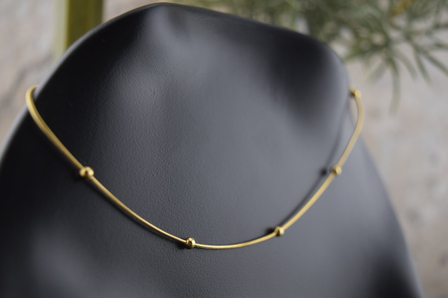 Aurora Bead Gold Necklace – Tarnish-Free / Hypoallergenic / Waterproof