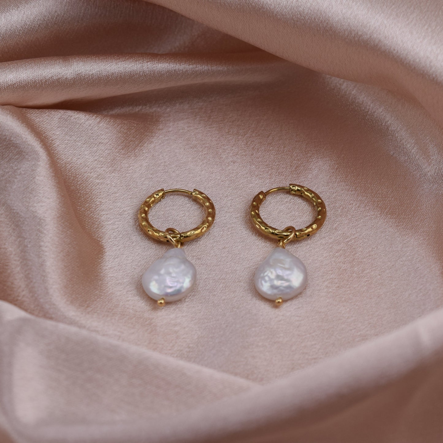 Statement Pearl Huggies – Waterproof /Tarnish-Free / Hypoallergenic