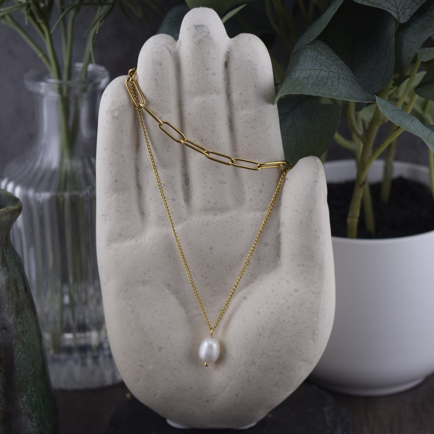 Kona Layered Pearl Necklace – Waterproof / Tarnish-Free / Hypoallergenic