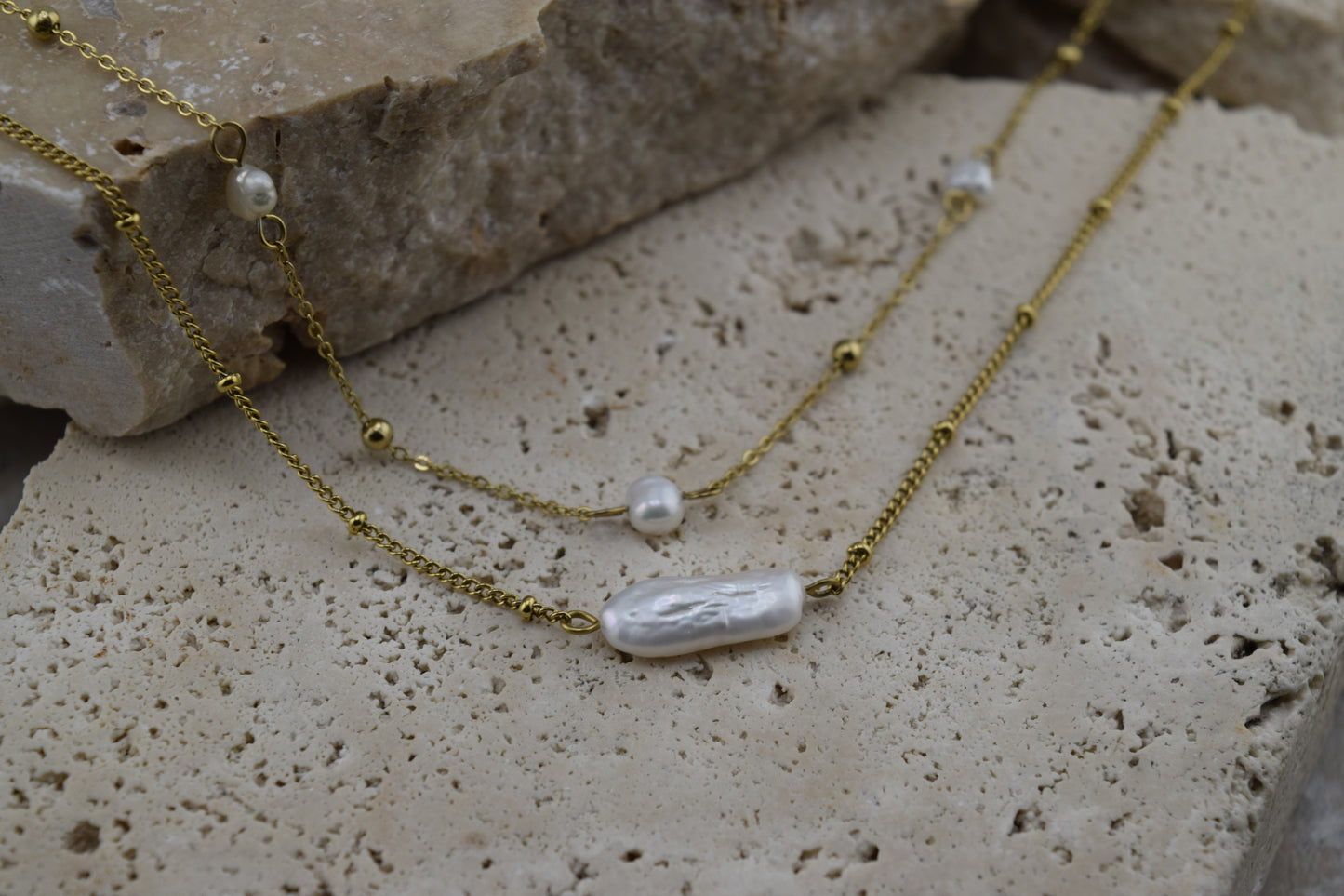 Barra Drift Pearl Necklace – Waterproof /Tarnish-Free / Hypoallergenic