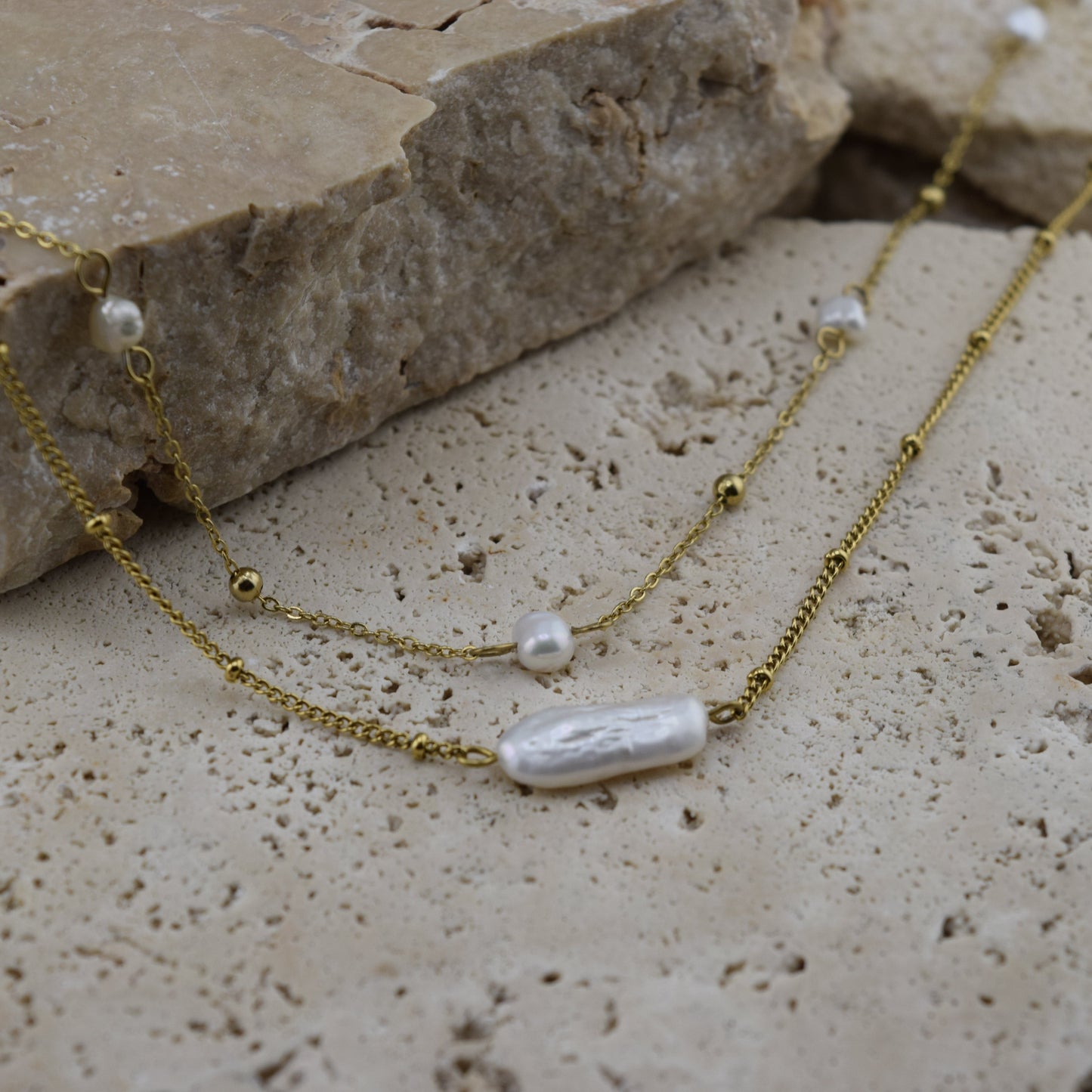 Barra Drift Necklace Set (2) – Waterproof /Tarnish-Free / Hypoallergenic