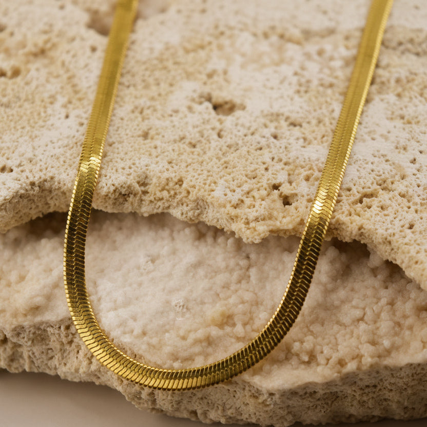 Golden Snake Chain - Tarnish Free / Hypoallergenic / Waterproof