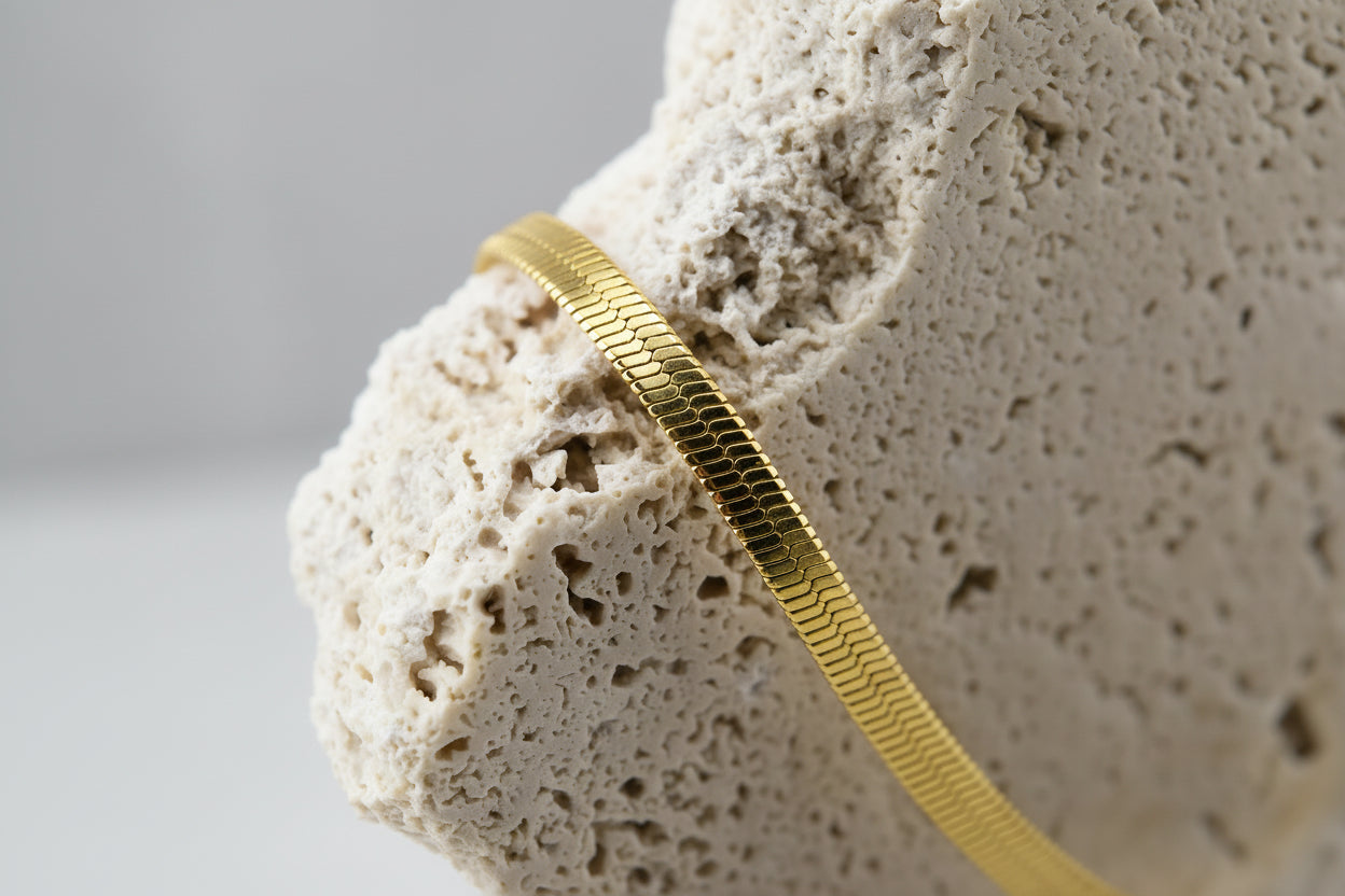 Golden Snake Chain - Tarnish Free / Hypoallergenic / Waterproof