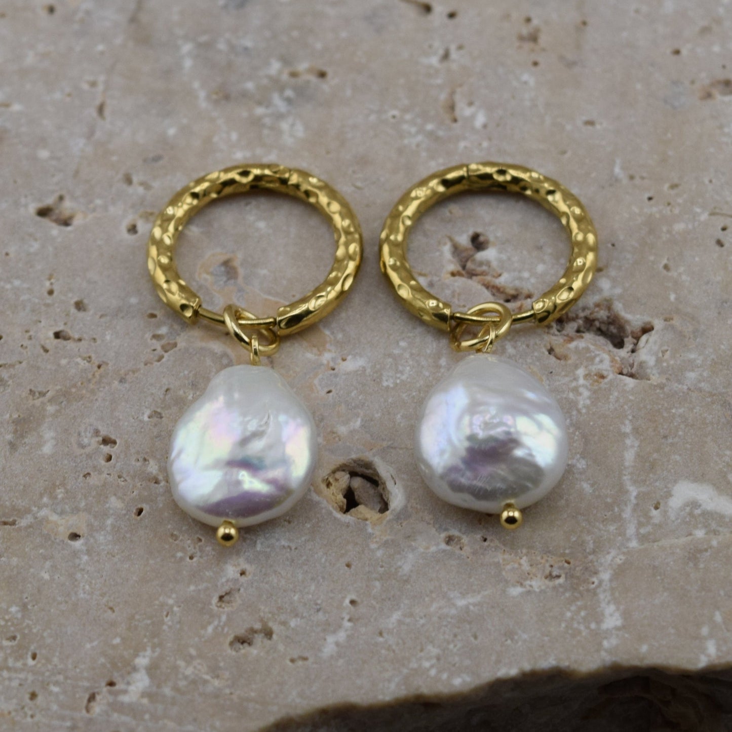 Statement Pearl Huggies – Waterproof /Tarnish-Free / Hypoallergenic