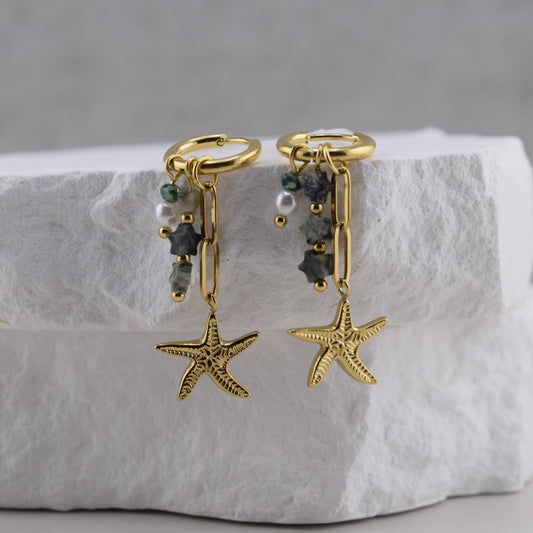 Starfish Huggies - Waterproof /Tarnish-Free / Hypoallergenic