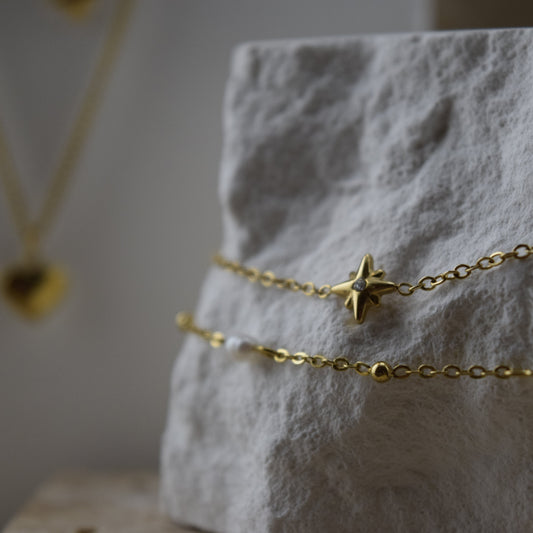 NorthStar Necklace & Bracelet Duo – Tarnish-Free / Hypoallergenic / Waterproof