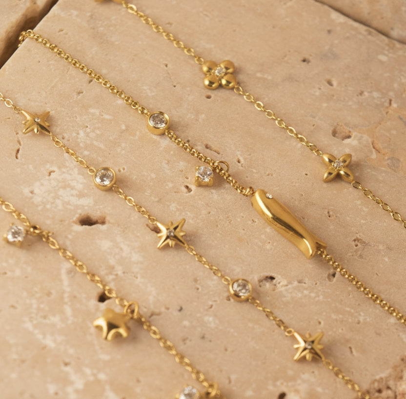 Charmé Waterproof Bracelet Set – Tarnish-Free / Hypoallergenic / Steel (4-Piece)