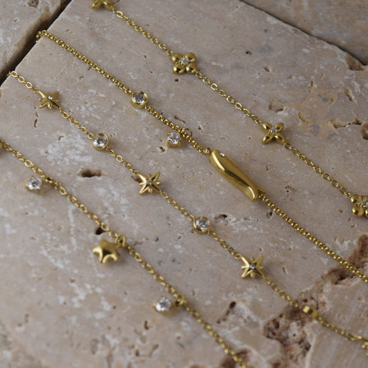 Charmé Waterproof Bracelet Set – Tarnish-Free / Hypoallergenic / Steel (4-Piece)