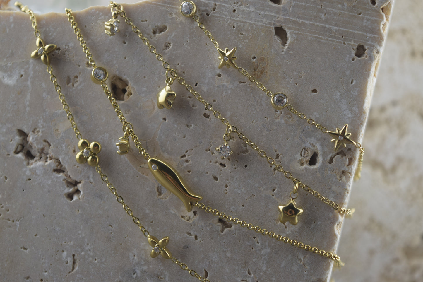 Charmé Waterproof Bracelet Set – Tarnish-Free / Hypoallergenic / Steel (4-Piece)