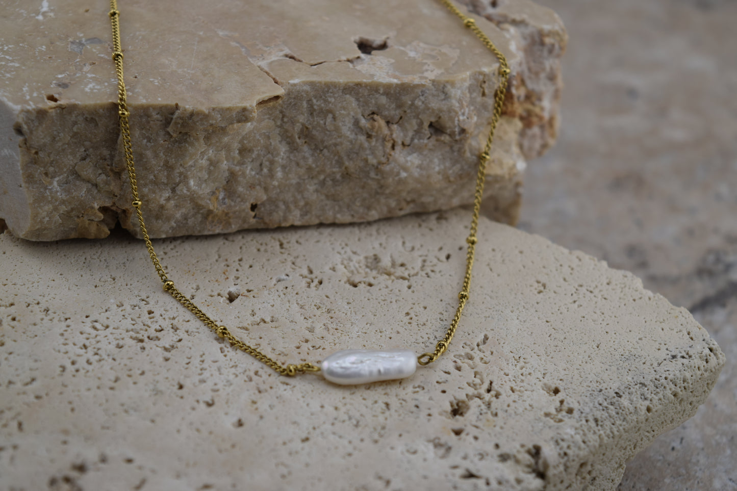 Barra Drift Pearl Necklace – Waterproof /Tarnish-Free / Hypoallergenic