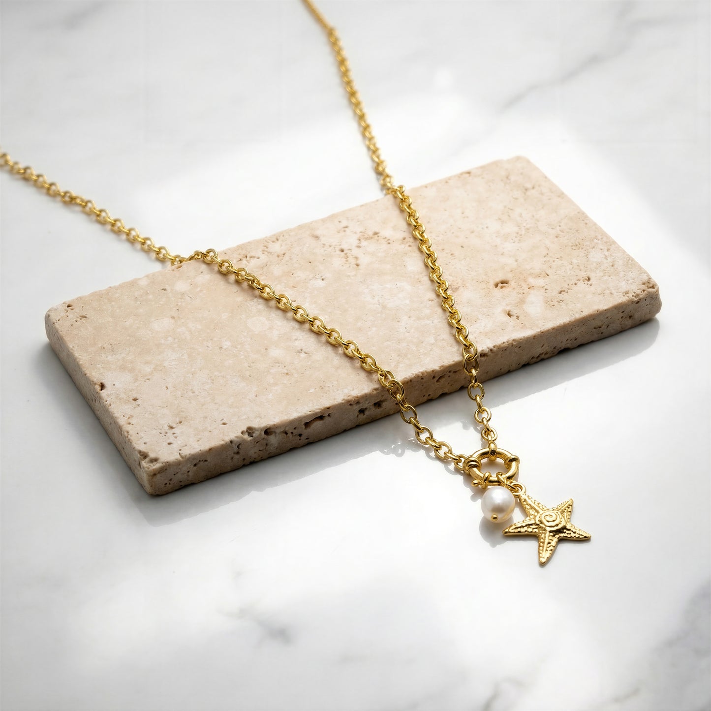 Sirena Starfish Necklace – Waterproof /Tarnish-Free / Hypoallergenic