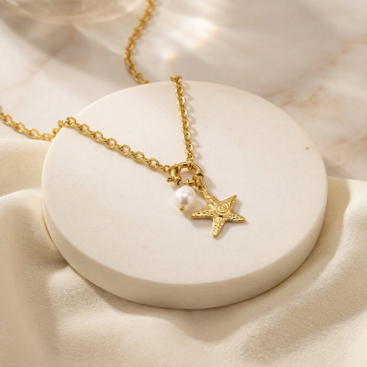 Sirena Starfish Necklace – Waterproof /Tarnish-Free / Hypoallergenic