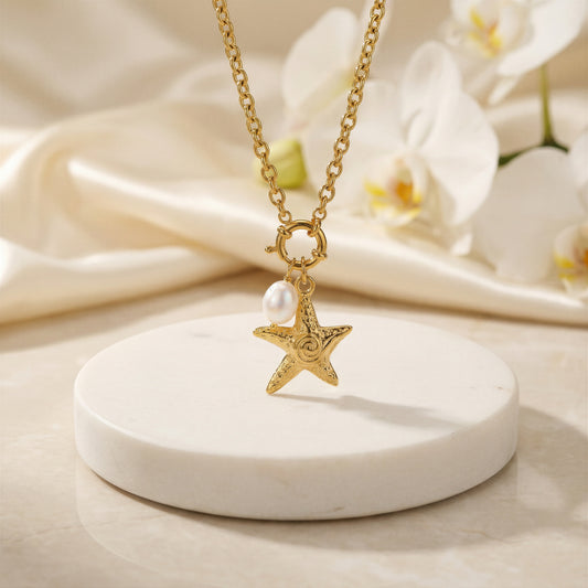 Sirena Starfish Necklace – Waterproof /Tarnish-Free / Hypoallergenic