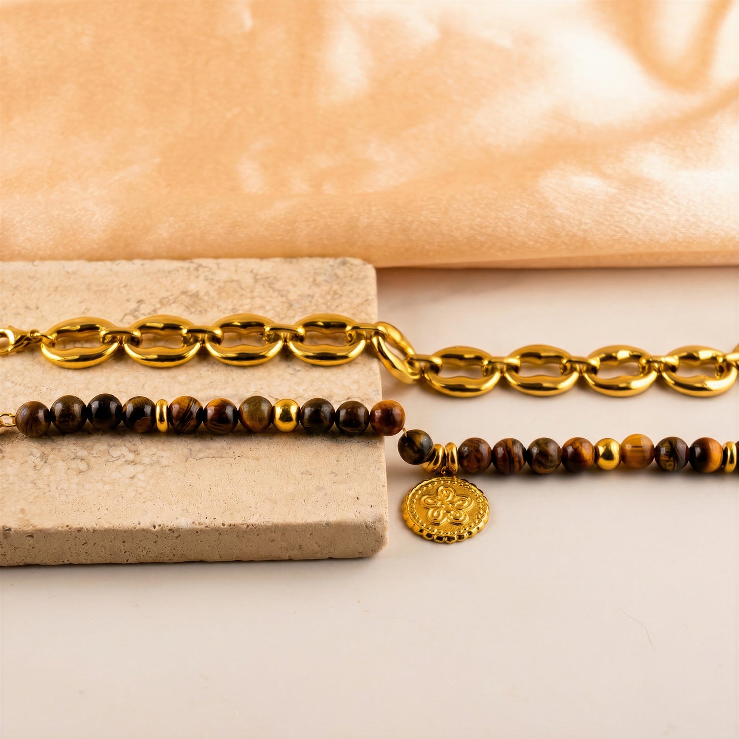 Tiger Aurelia Bracelet Set  – Waterproof /Tarnish-Free / Hypoallergenic