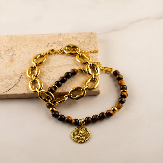 Tiger Aurelia Bracelet Set  – Waterproof /Tarnish-Free / Hypoallergenic