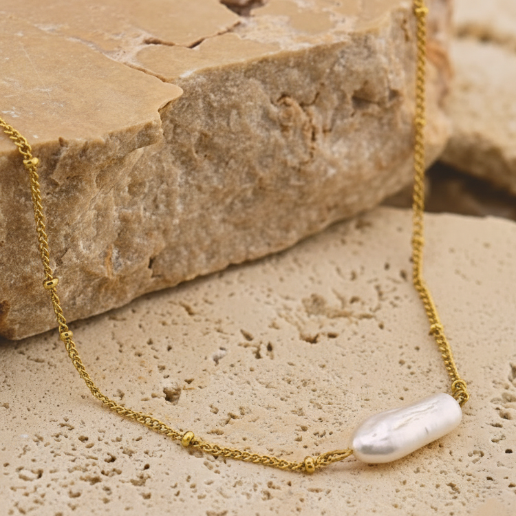 Barra Drift Pearl Necklace – Waterproof /Tarnish-Free / Hypoallergenic