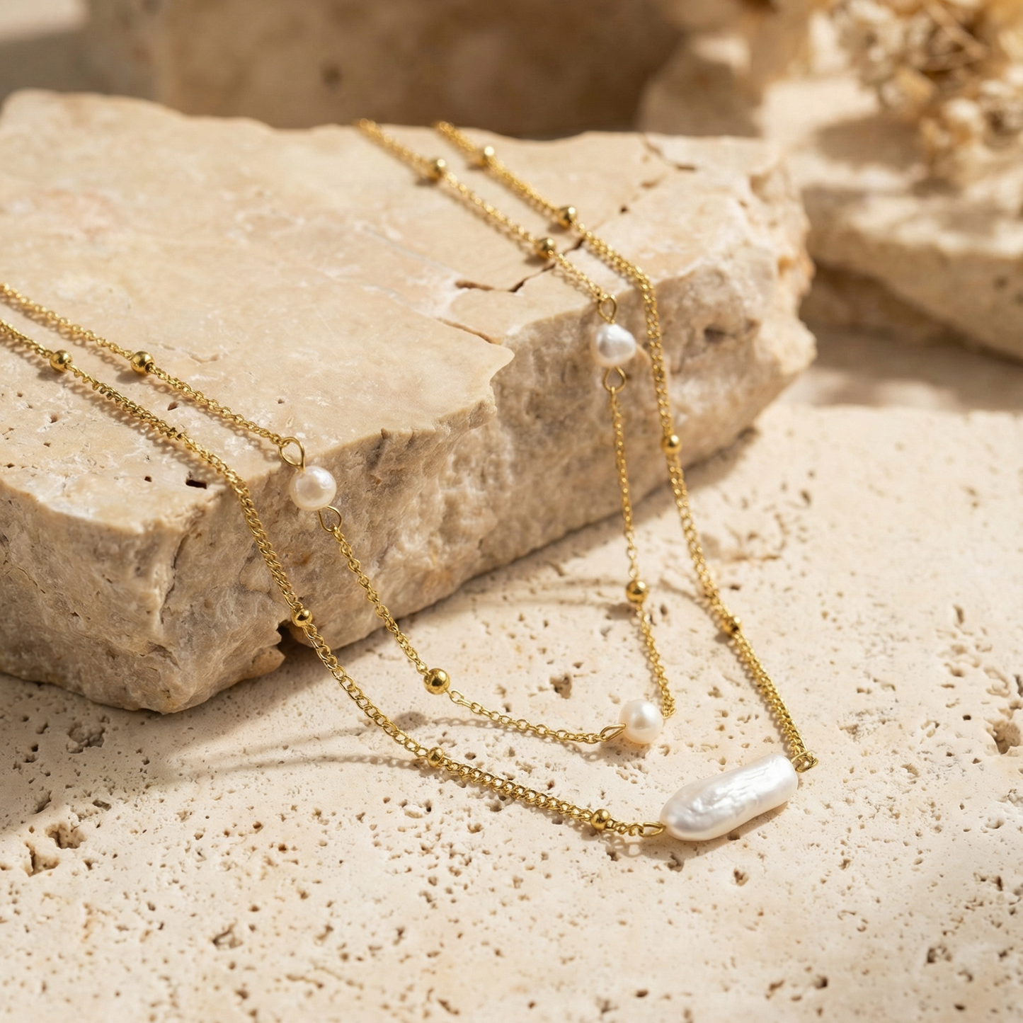 Ivory Strand Collar Necklace – Tarnish-Free / Hypoallergenic / Waterproof