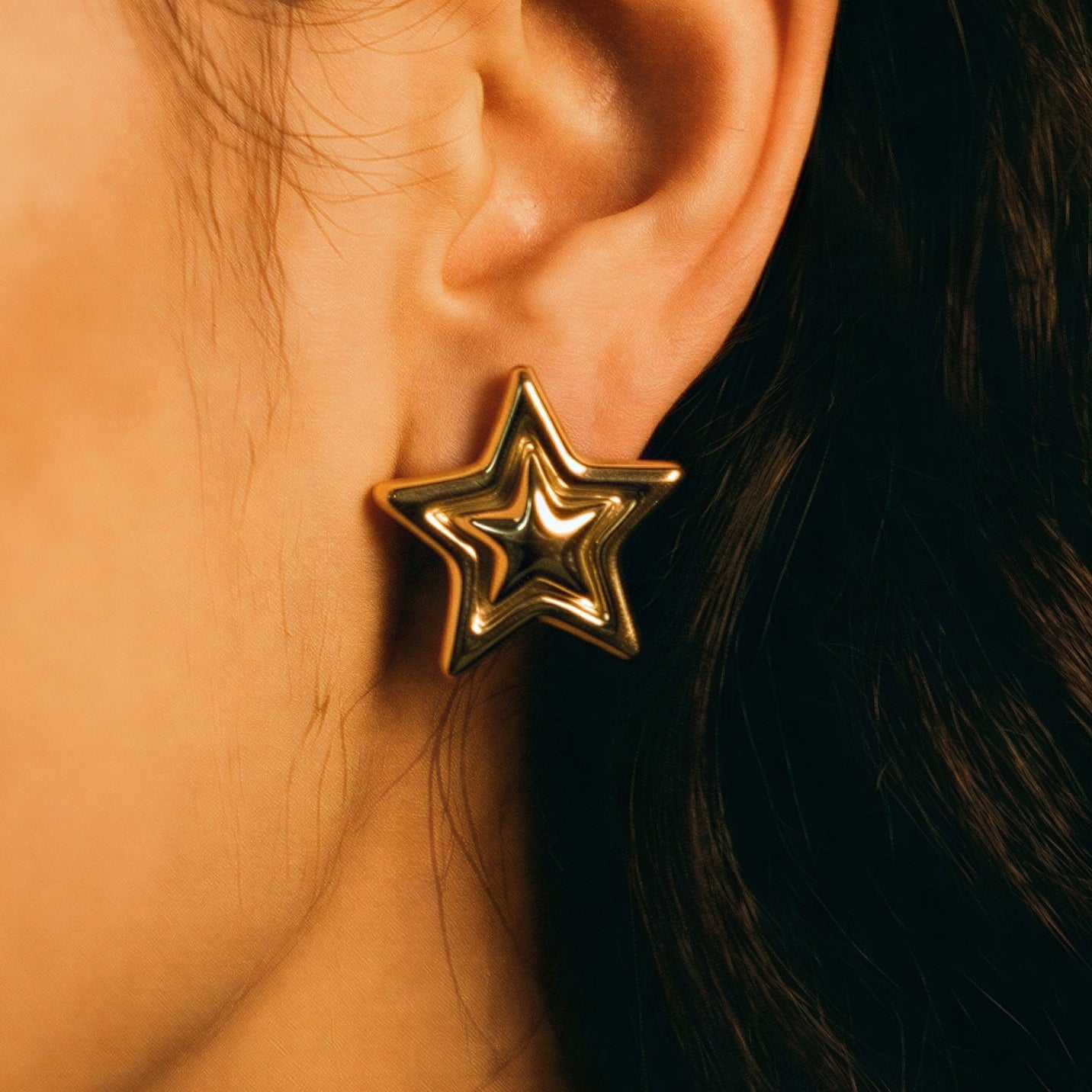 Celeste Statement Star Studs - Waterproof /Tarnish-Free / Hypoallergenic