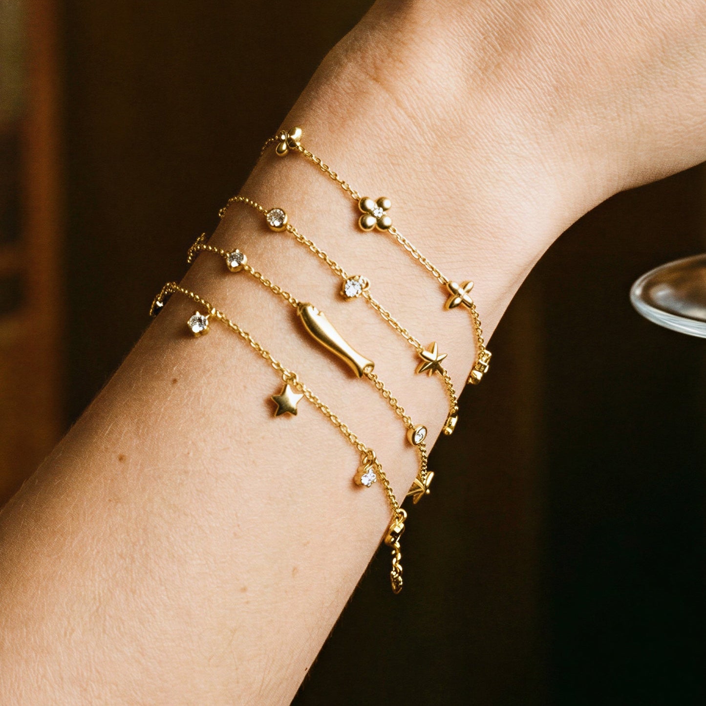 Charmé Waterproof Bracelet Set – Tarnish-Free / Hypoallergenic / Steel (4-Piece)