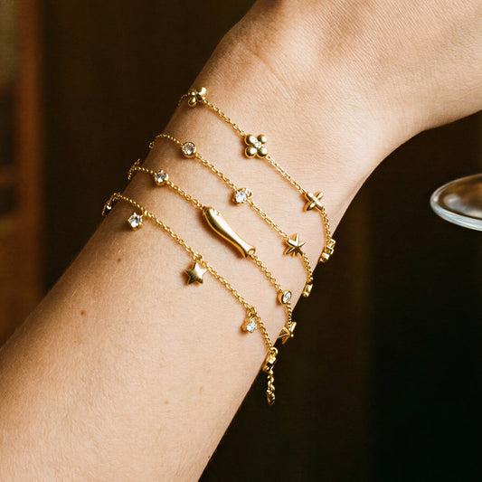 Charmé Waterproof Bracelet Set – Tarnish-Free / Hypoallergenic / Steel (4-Piece)