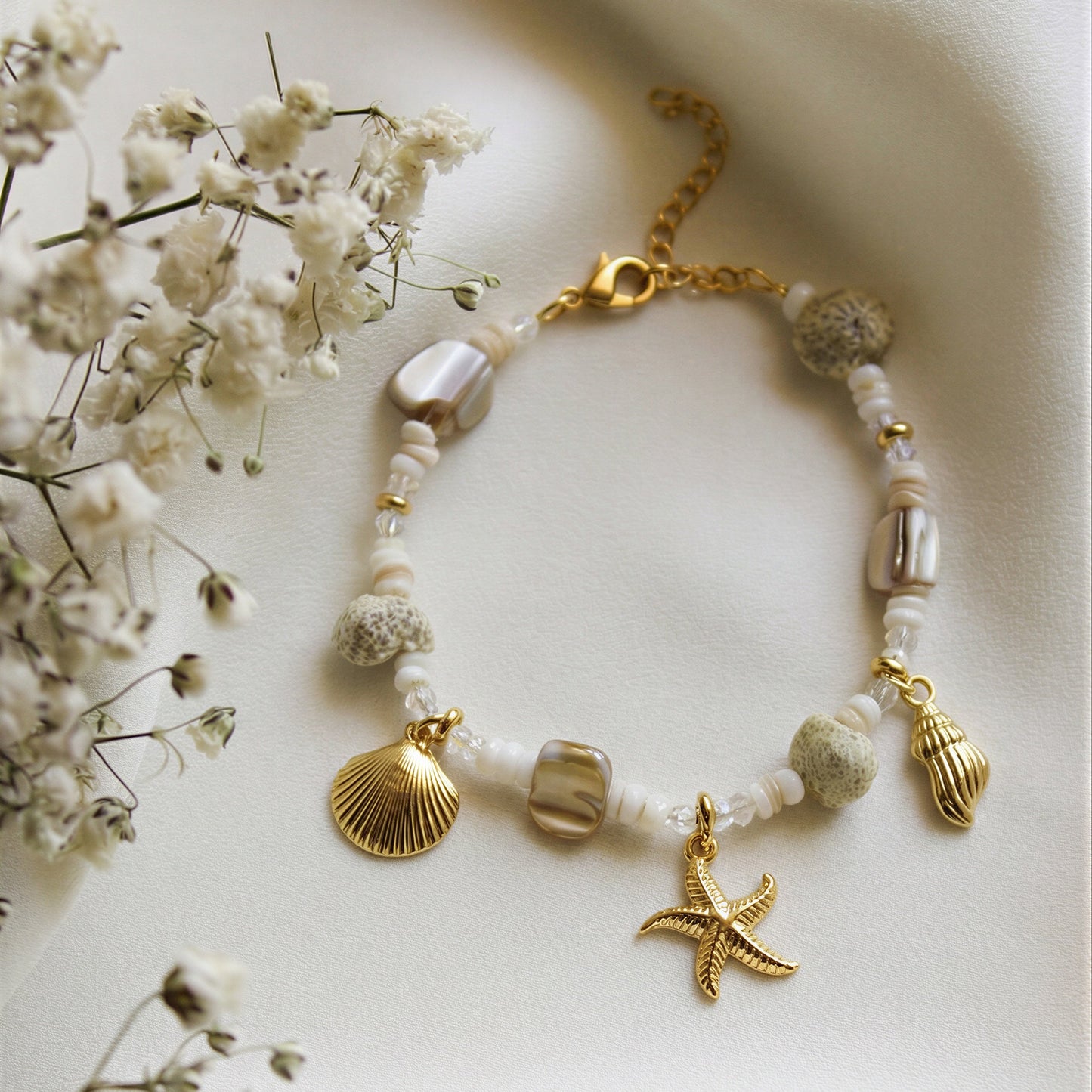 Coastal Charm Gold Bracelet – Tarnish- Free / Hypoallergenic / Waterproof