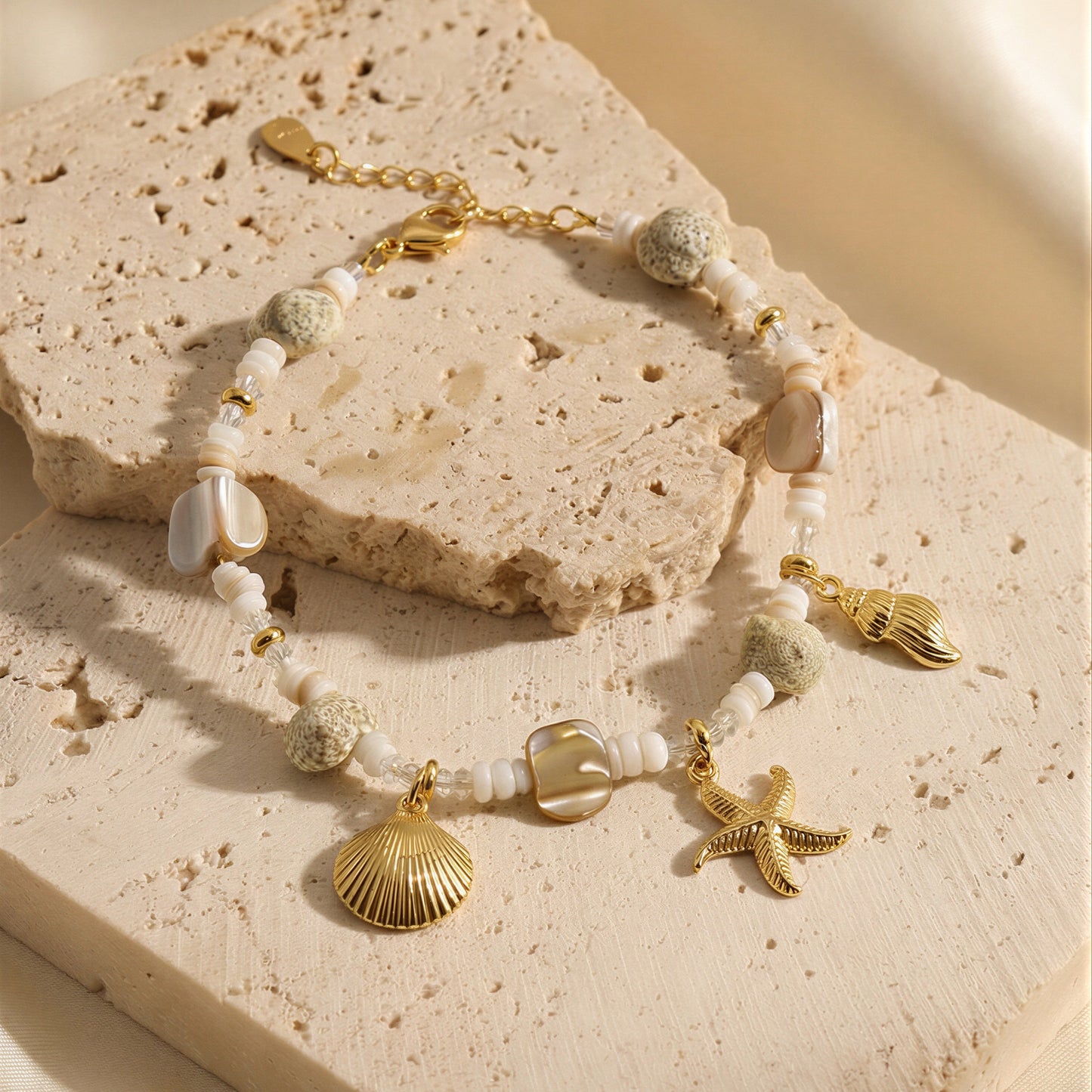 Coastal Charm Gold Bracelet – Tarnish- Free / Hypoallergenic / Waterproof