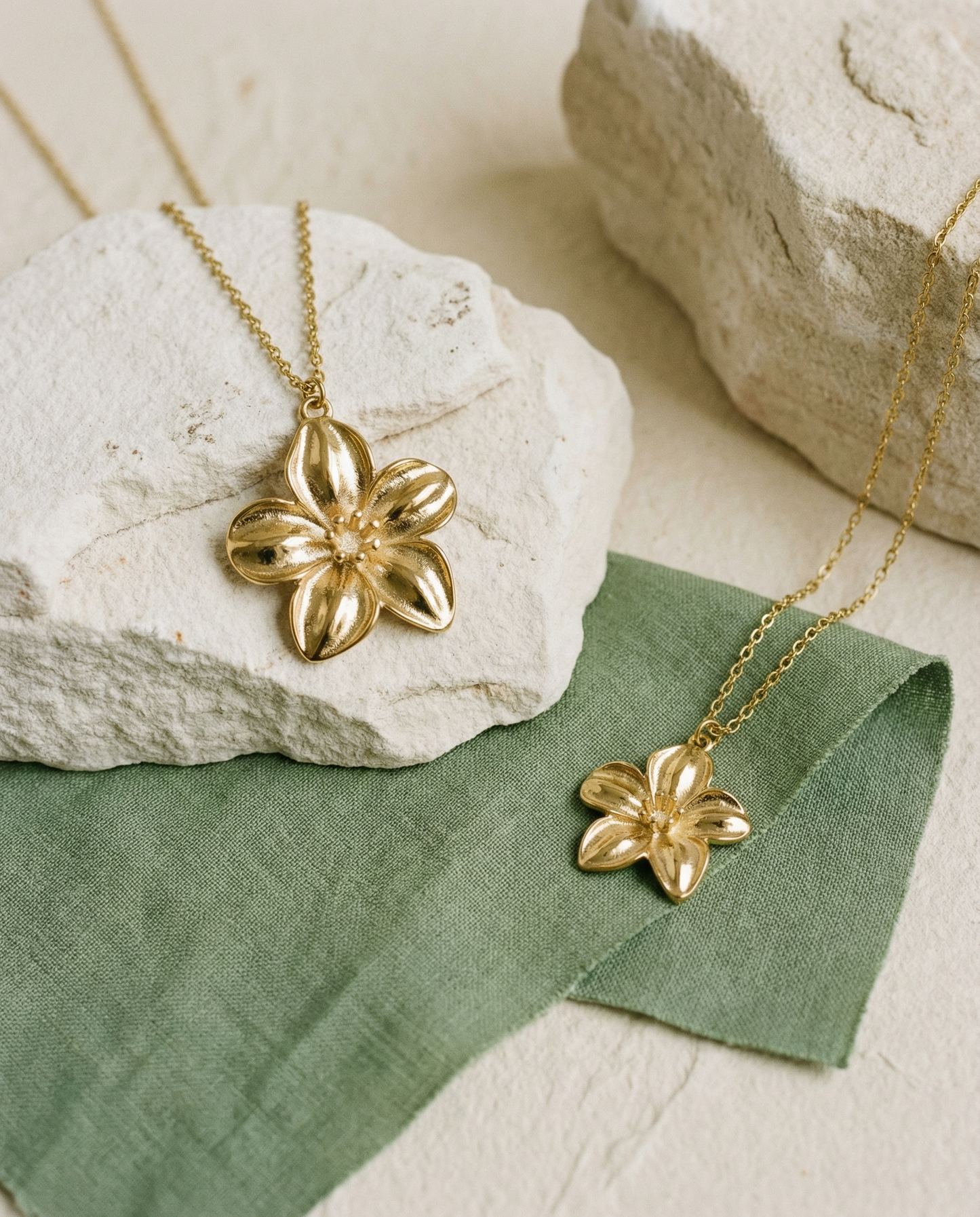 Golden Bloom Stack - Hypoallergenic / Tarnish-Free / Waterproof