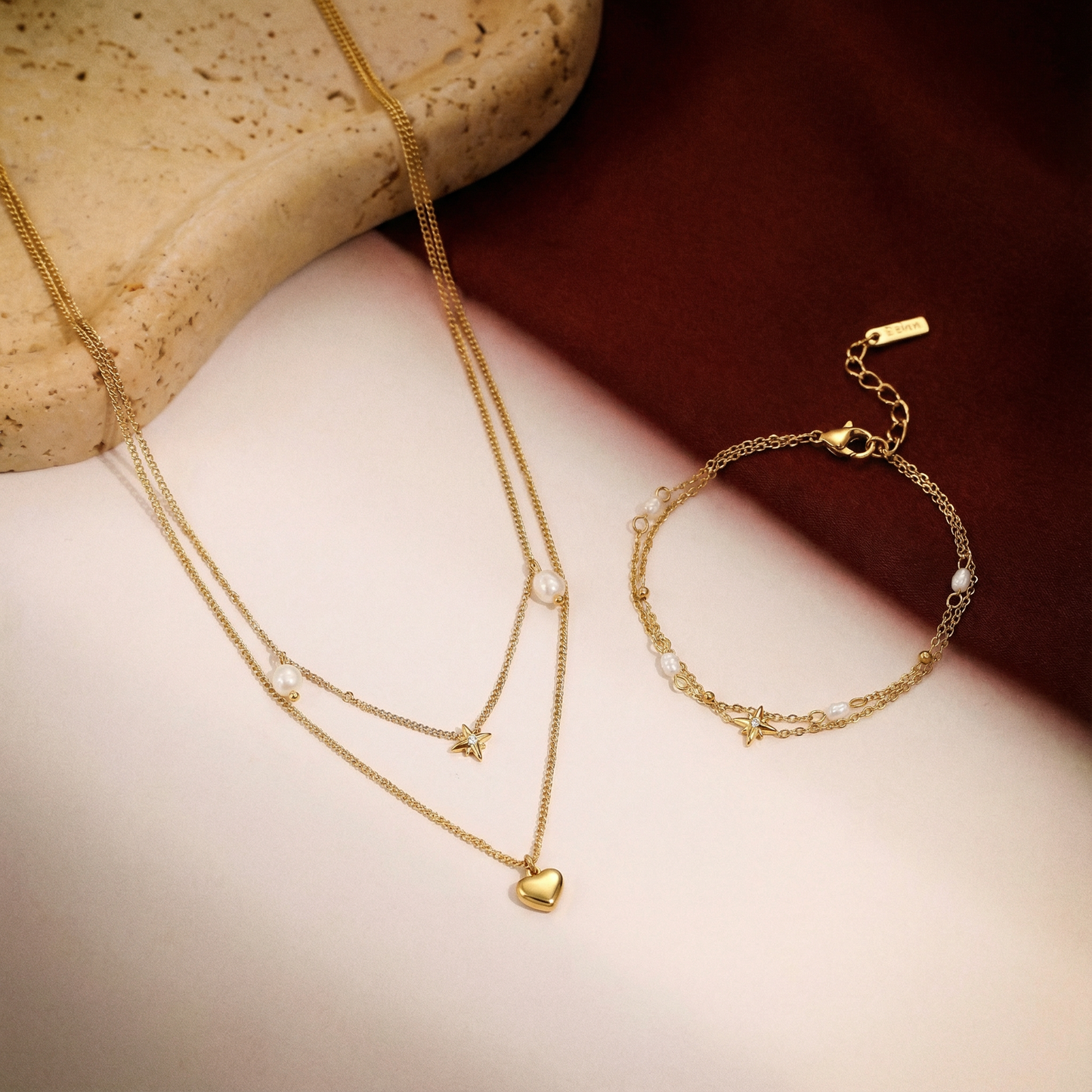 NorthStar Necklace & Bracelet Duo – Tarnish-Free / Hypoallergenic / Waterproof