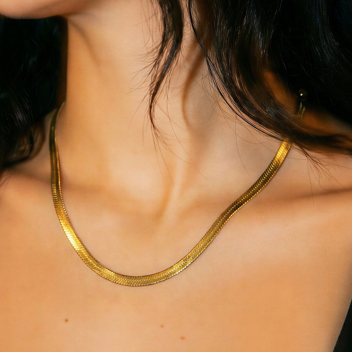 Golden Snake Chain - Tarnish Free / Hypoallergenic / Waterproof