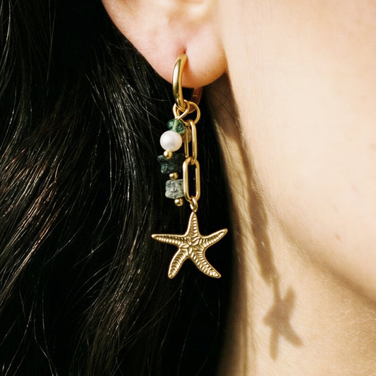 Starfish Huggies - Waterproof /Tarnish-Free / Hypoallergenic