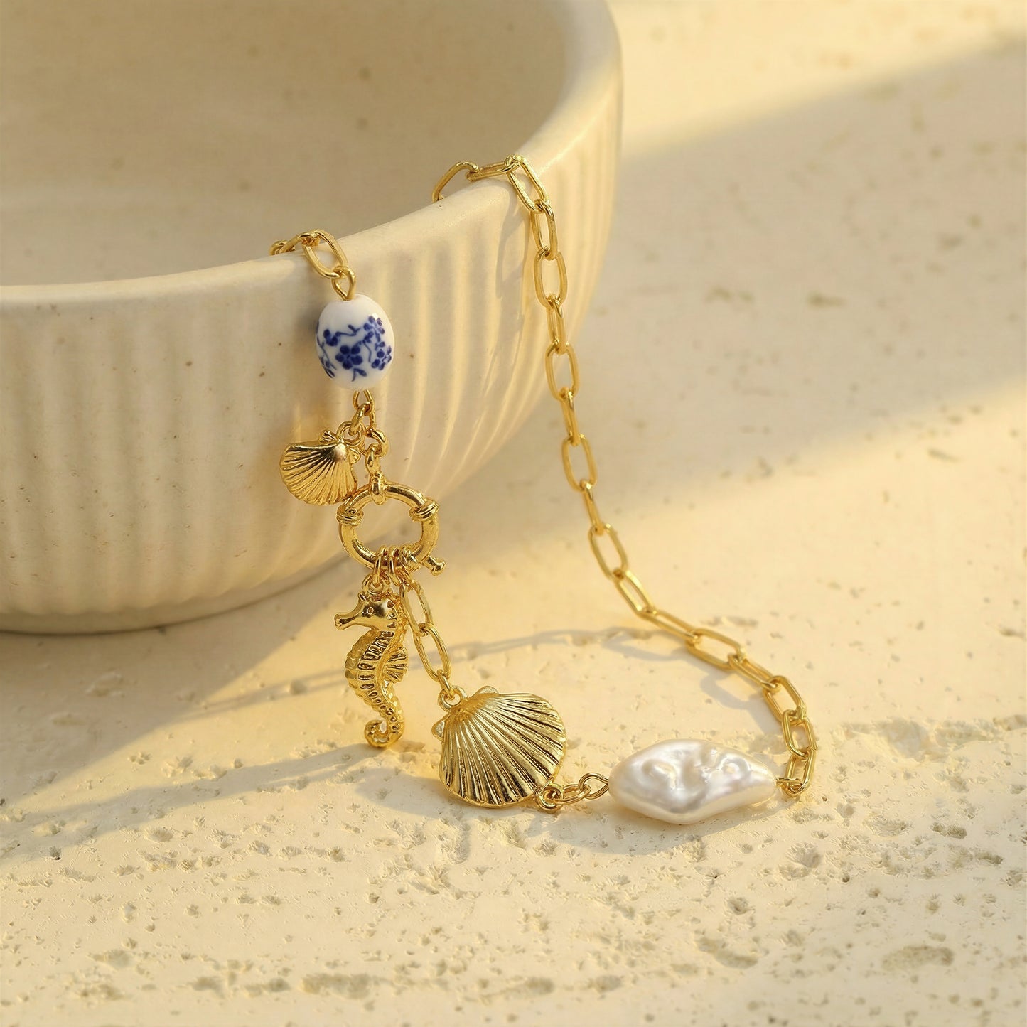 Tides & Waves Charm Bracelet - Waterproof / Tarnish-Free / Hypoallergenic