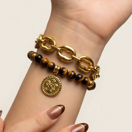 Tiger Aurelia Bracelet Set  – Waterproof /Tarnish-Free / Hypoallergenic